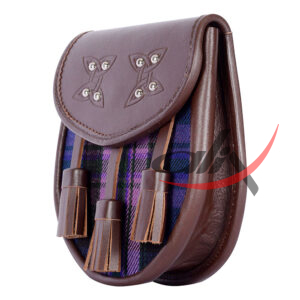 Scottish Sporran Pride of Scotland Tartan Brown Leather - Image 4