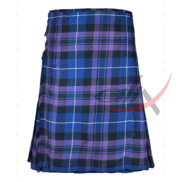 pride-of-scotland-tartan-traditional-kilt-front Pride of Scotland Tartan 8 Yard Kilt for Men