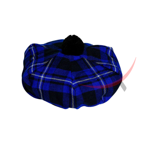 Ramsey Blue Tartan Tam o' Shatner Tammy Hat Flat Bonnet