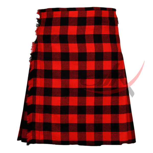 red-black-rob-roy-tartan-traditional-kilt-front MacGregor Rob Roy Tartan 8 Yard Kilt for Men
