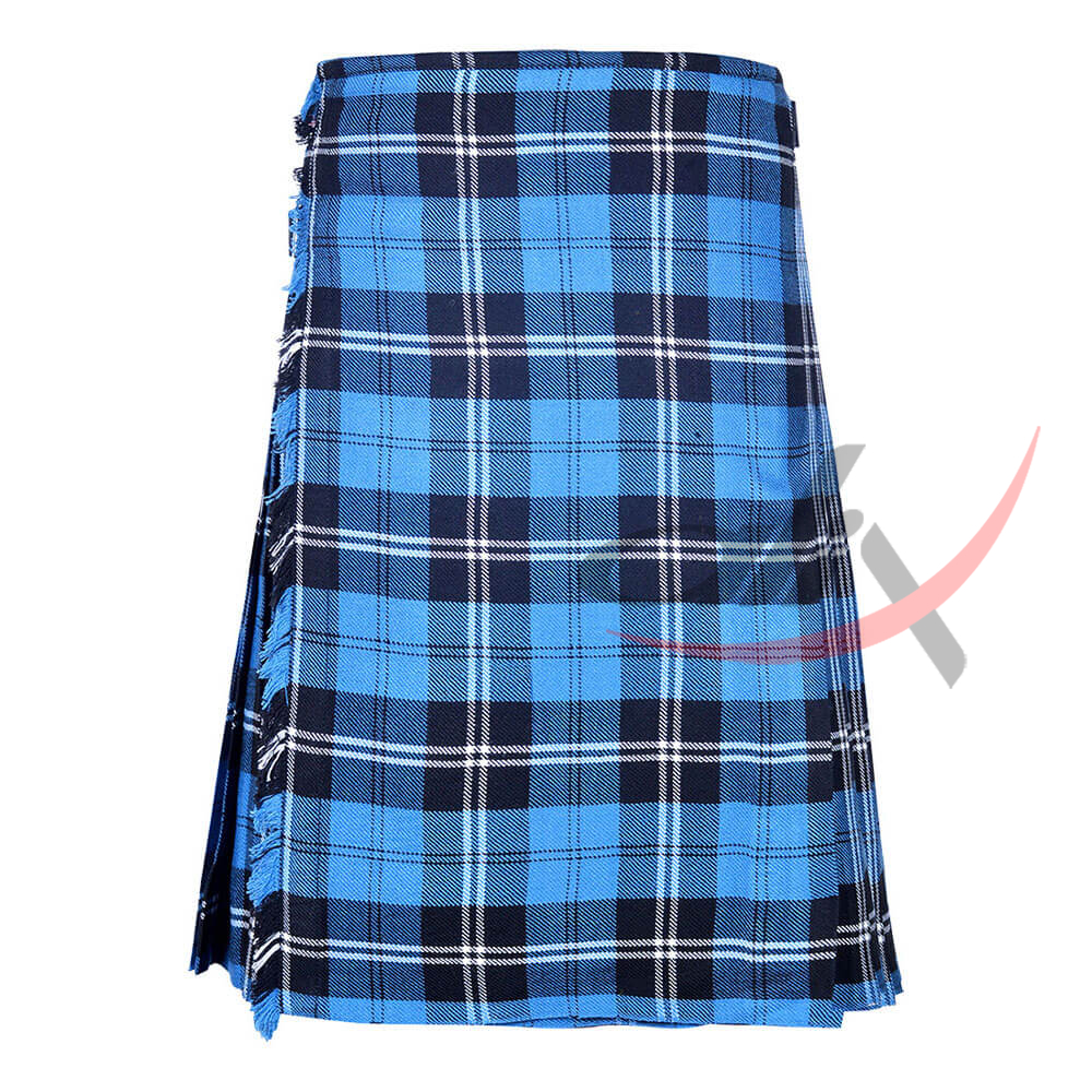 Ramsey Blue Hunting Tartan 8 Yard Kilt for Men