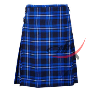 Ramsey Blue Tartan 8 Yard Kilt for Men