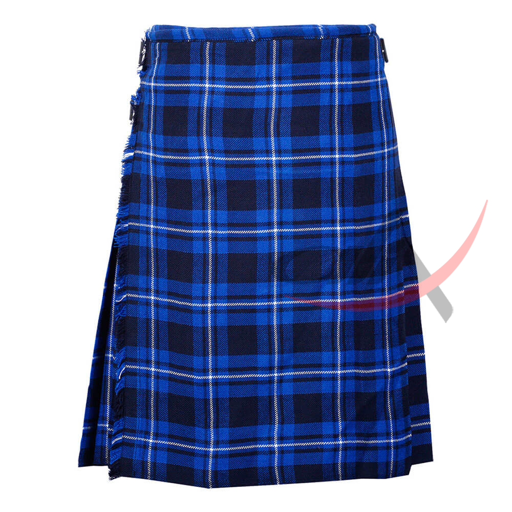 Ramsey Blue Tartan 8 Yard Kilt for Men