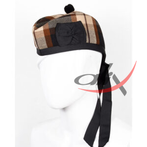 Glengarry Hat Rose Ancient Tartan Scottish