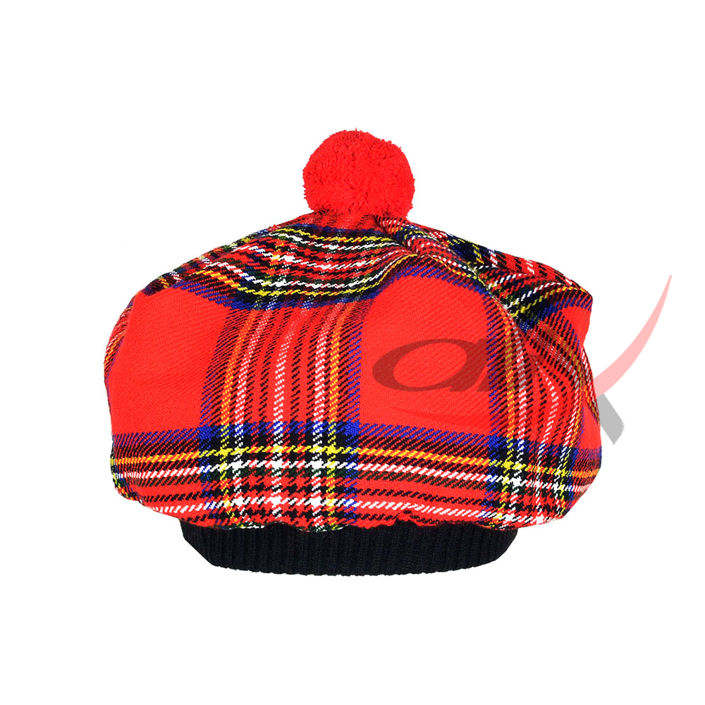 Royal Stewart Tartan Tam o' Shatner Tammy Hat Flat Bonnet