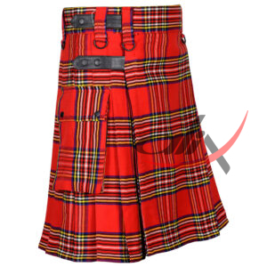 Royal Stewart Tartan Kilt Modern Utility Kilts - Image 2