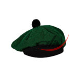 Solid Green Tartan Tam o' Shatner Tammy Hat Flat Bonnet