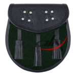 Scottish Sporran Solid Green Tartan