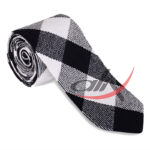White Black Rob Roy Tartan NeckTie