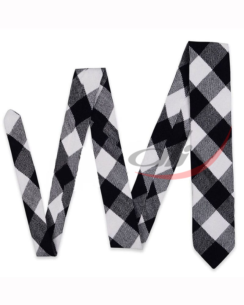 White Black Rob Roy Neck Tie 2.jpg