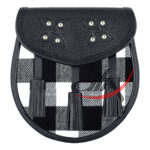 Scottish Sporran White, Black Rob Roy