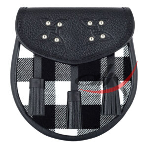 Scottish Sporran White, Black Rob Roy