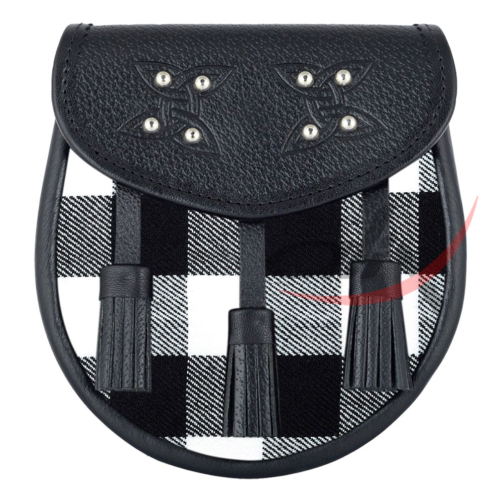 Scottish Sporran White, Black Rob Roy